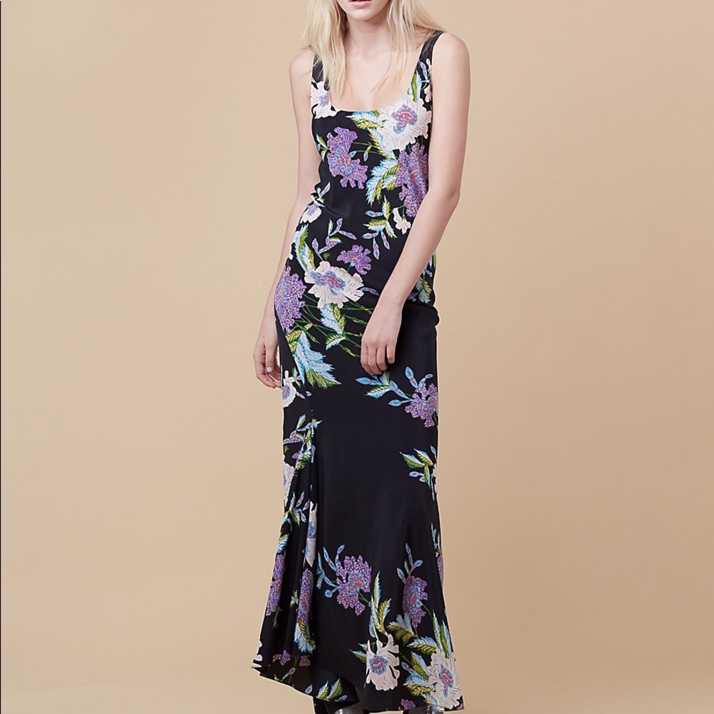 DVF Slip Dress Curzon Black Size 2